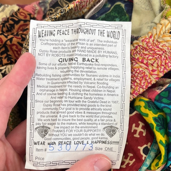 GYPSY ROSE HANDMADE Bohemian Patchwork Maxi Skirt NWT, Hippie - Picture 12 of 12